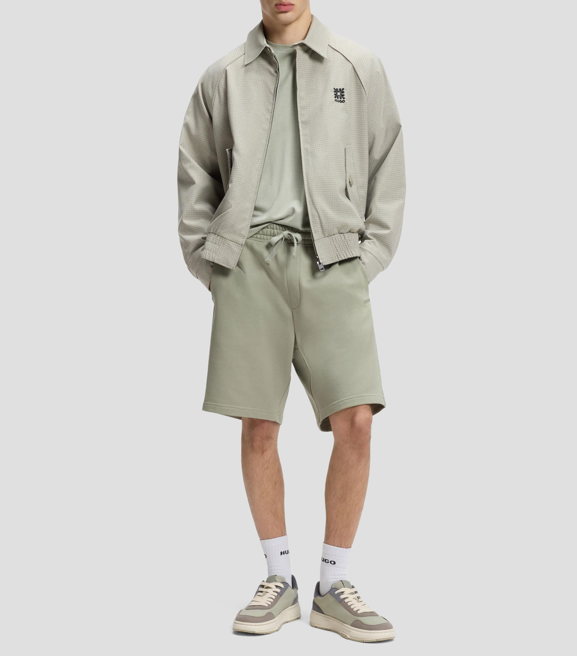 Shorts de felpa de algodón con logo estampado Hombre